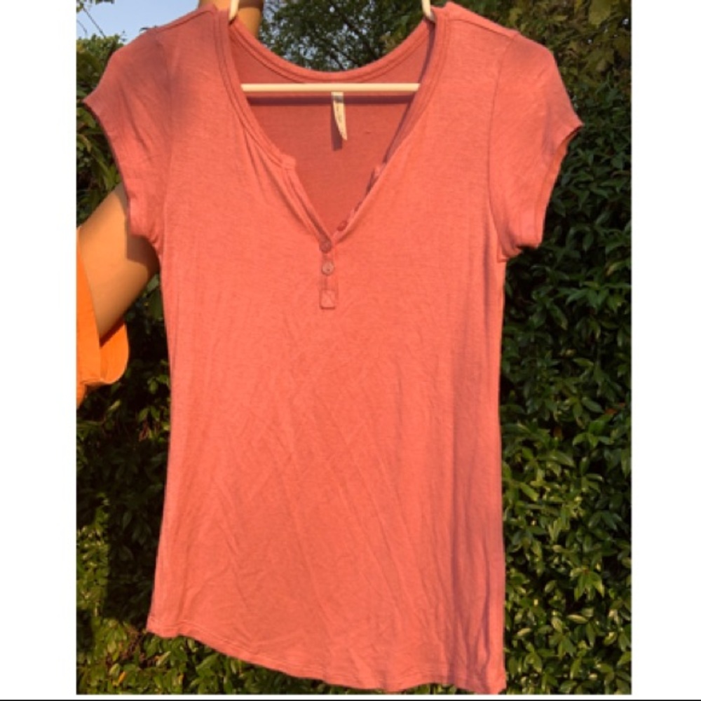 Pink Button-up Top